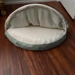 FurHaven Microvelvet Snuggery Cooling Memory Foam Pet Bed for Dogs & Cats 25"